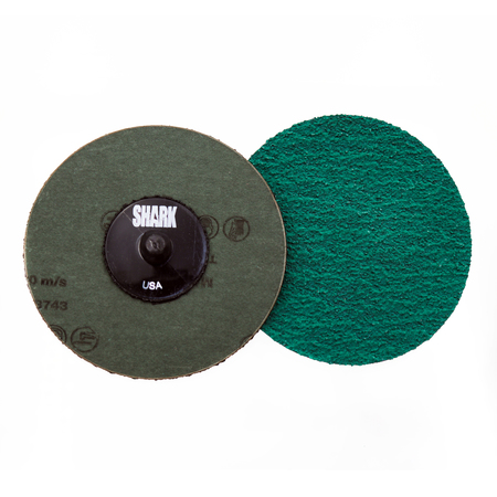 SHARK INDUSTRIES 3" Green Zirconia Mini Grinding Discs 24 Grit - 25 Pk 12616